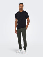 Only & Sons Mark - sildebensmønstrede Comfort pants - HUSET Men & Women (7808931070204)