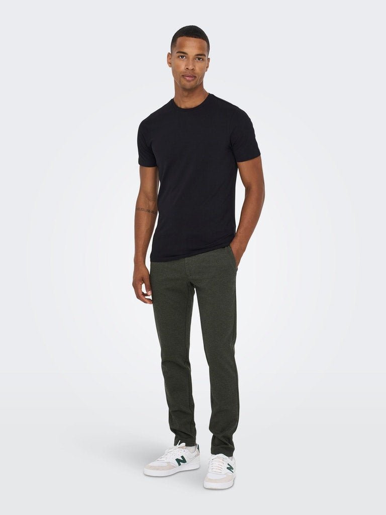 Only & Sons Mark - sildebensmønstrede Comfort pants - HUSET Men & Women (7808931070204)