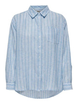 Only Tokyo - Stribet hør mix skjorte - HUSET Men & Women