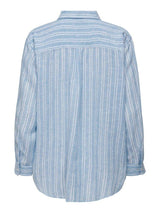 Only Tokyo - Stribet hør mix skjorte - HUSET Men & Women