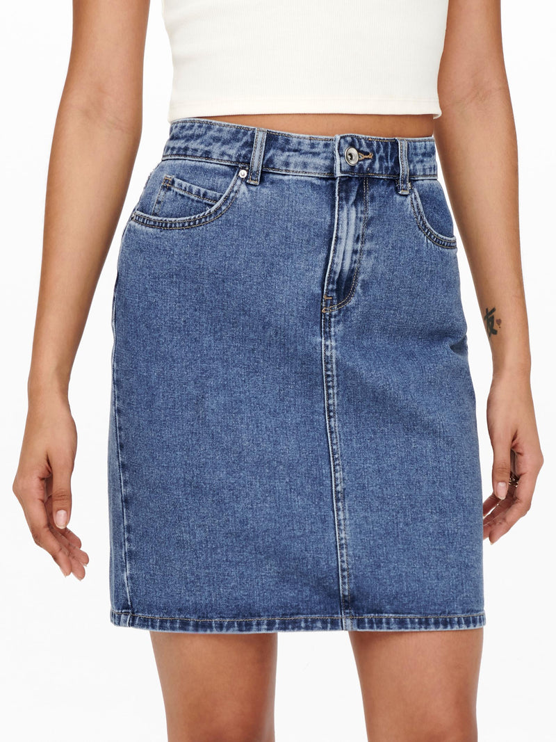 Only Vega - Højtaljede denim nederdel - HUSET Men & Women (7657209594108)