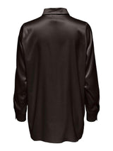 Only Victoria - Brun satin skjorte - HUSET Men & Women