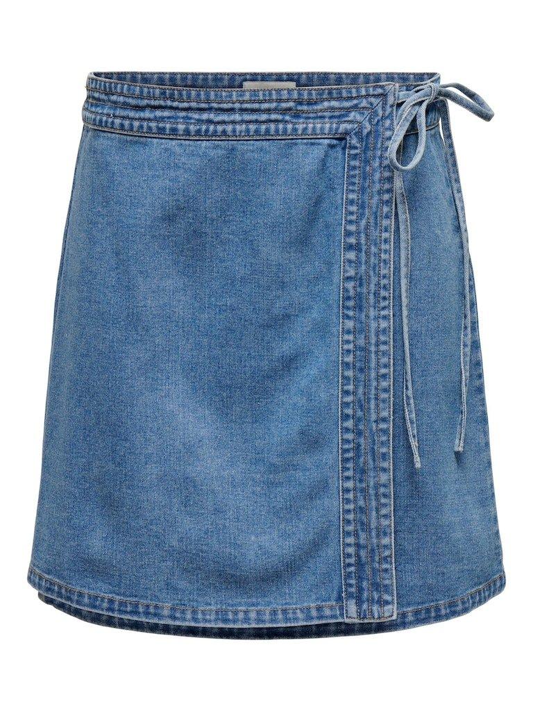 Only Villa - Wrap tie denim nederdel - HUSET Men & Women
