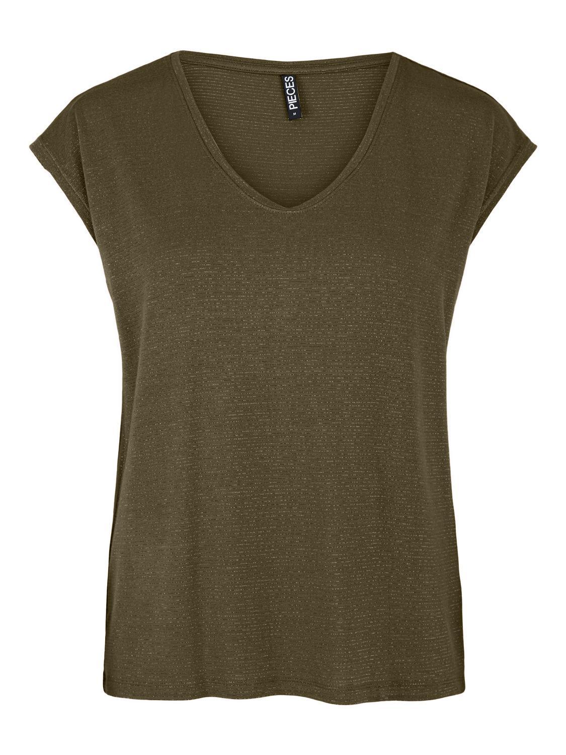 Pieces Billo - T-shirt med glimmer - HUSET Men & Women