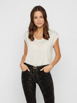 Pieces Billo - T-shirt med glimmer - HUSET Men & Women