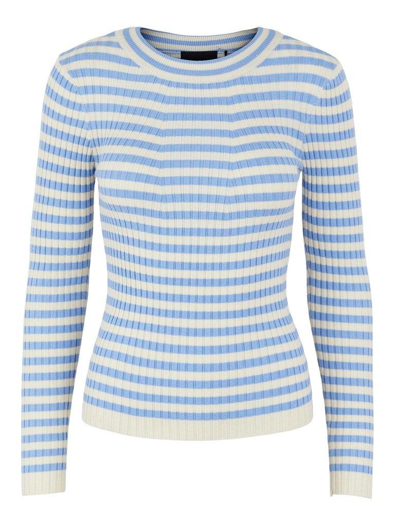 Pieces Crista - Strik bluse med striber - HUSET Men & Women