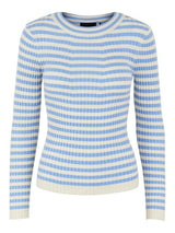 Pieces Crista - Strik bluse med striber - HUSET Men & Women