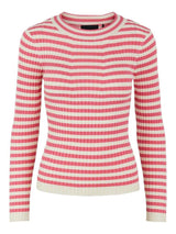 Pieces Crista - Strik bluse med striber - HUSET Men & Women
