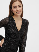 Pieces Delphia - Wrap palliet kjole - HUSET Men & Women