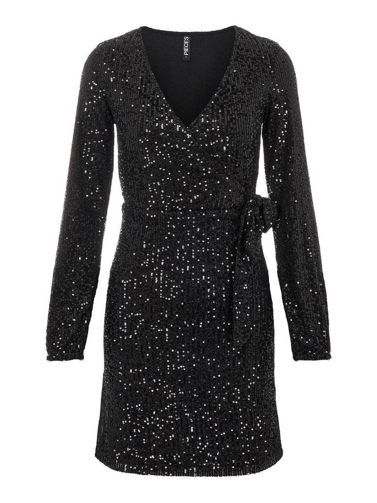 Pieces Delphia - Wrap palliet kjole - HUSET Men & Women