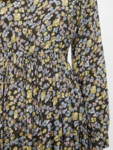 Pieces Ellia - Blomstret midi kjole - HUSET Men & Women