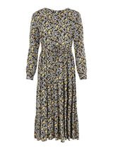 Pieces Ellia - Blomstret midi kjole - HUSET Men & Women