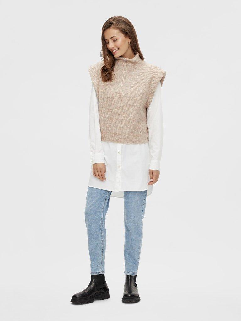 Pieces Erikka - Zip Knit Vest - HUSET Men & Women