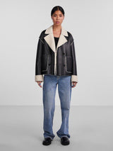Pieces Franny - PU teddy jakke - HUSET Men & Women