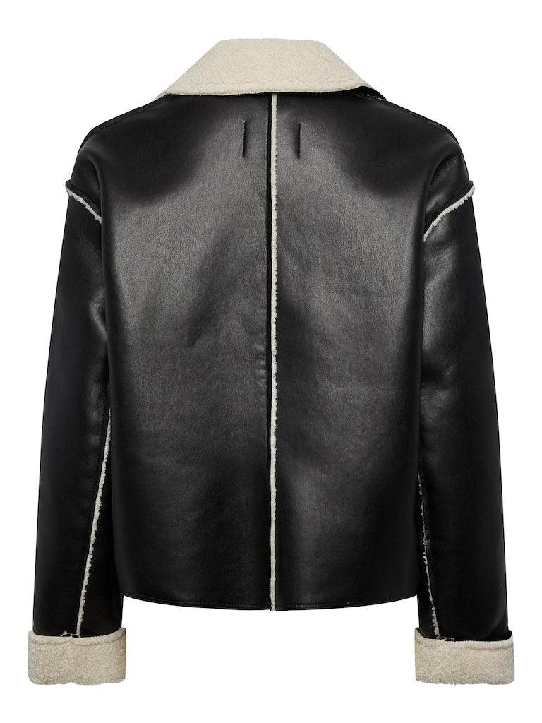 Pieces Franny - PU teddy jakke - HUSET Men & Women