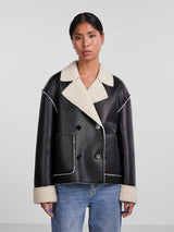 Pieces Franny - PU teddy jakke - HUSET Men & Women