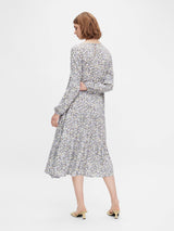 Pieces Fuenta - Blomstret midi kjole - HUSET Men & Women