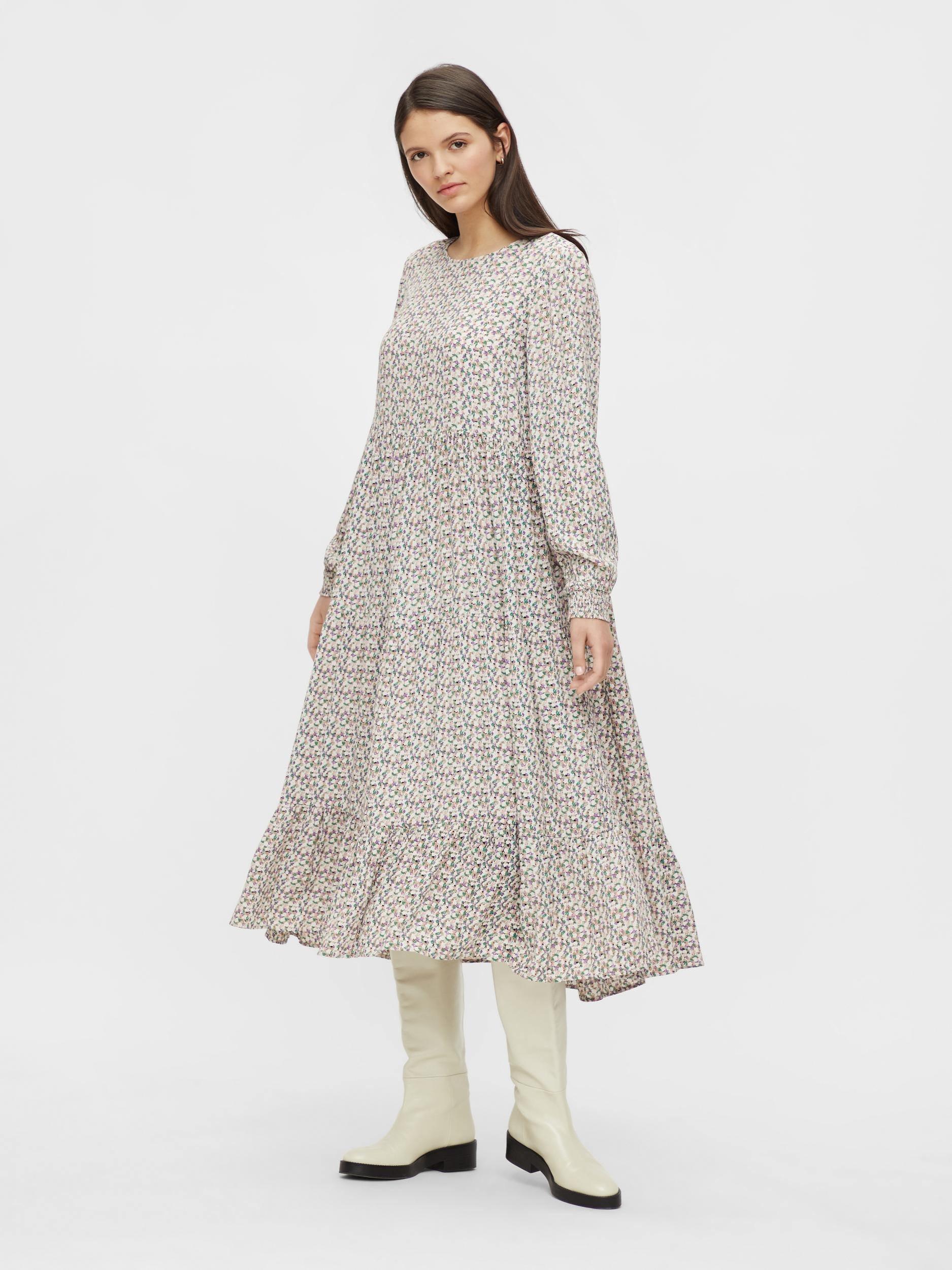 Pieces Hina - Blomstret midikjole - HUSET Men & Women