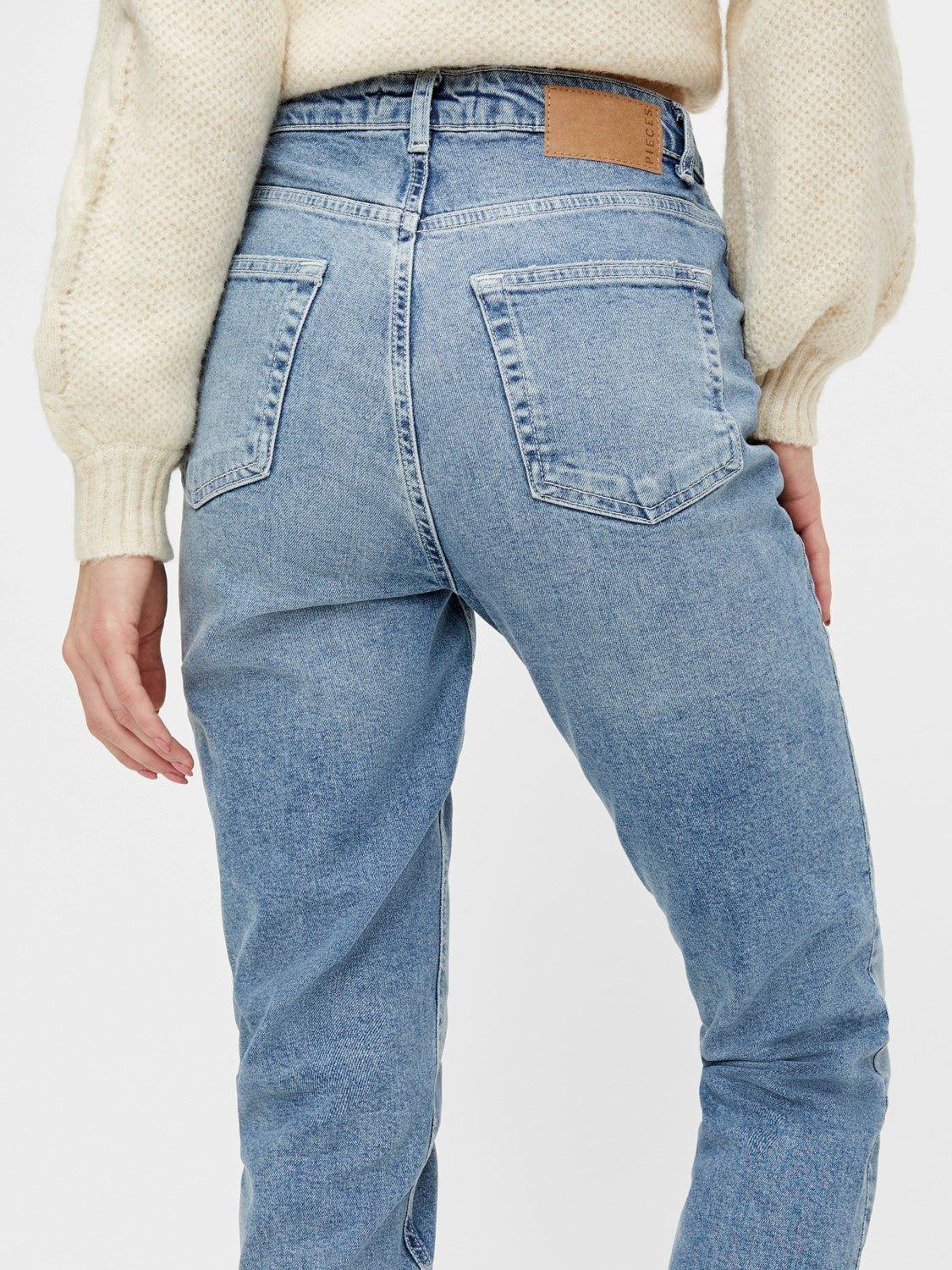 Pieces Leah - Lyseblå mom jeans - HUSET Men & Women