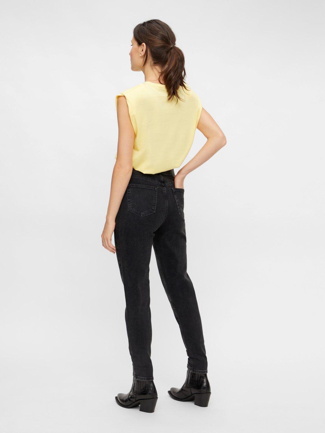 Pieces Leah - Sort vasket mom jeans - HUSET Men & Women
