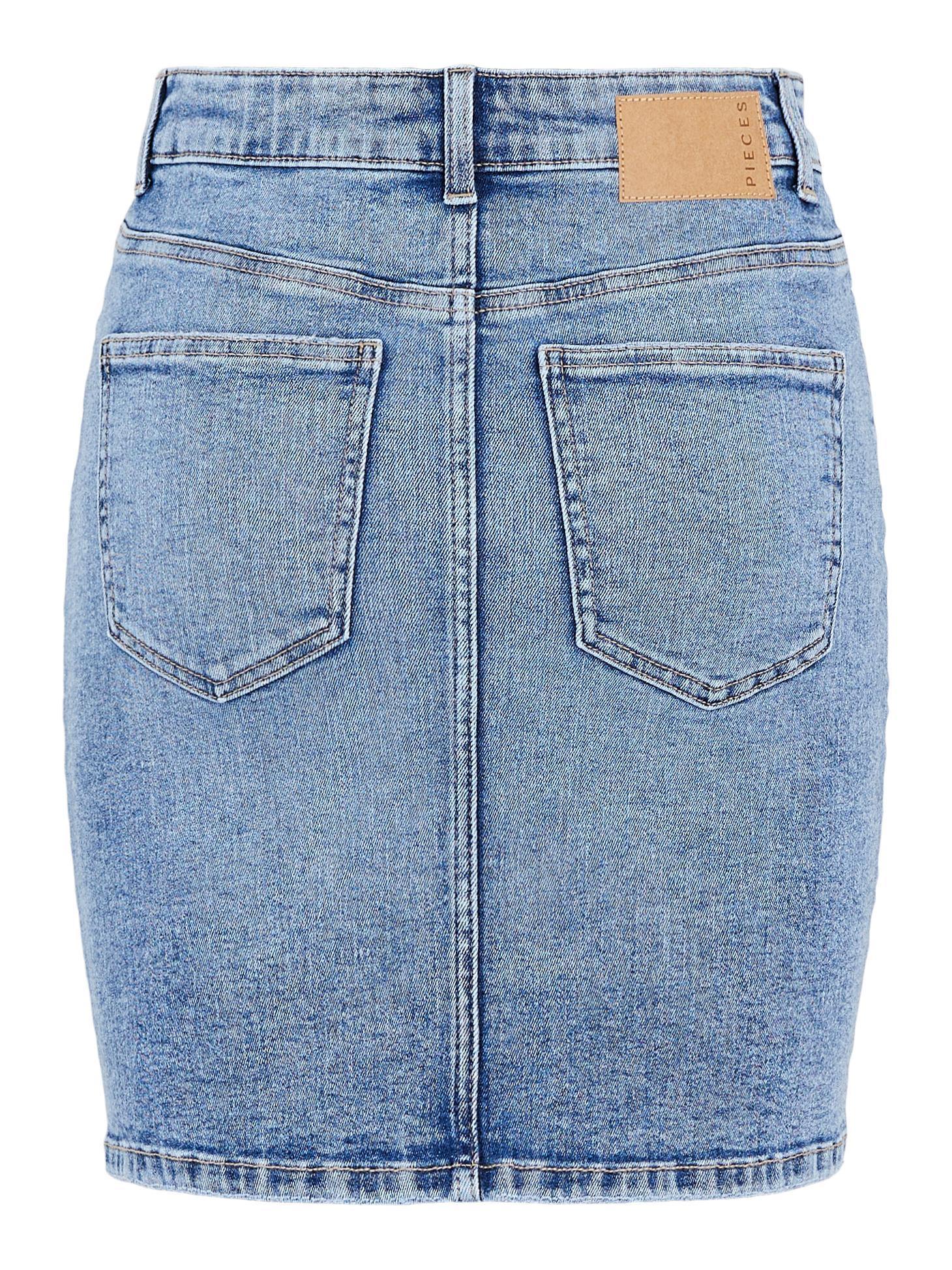 Pieces Lili - Denim nederdel midwaist - HUSET Men & Women