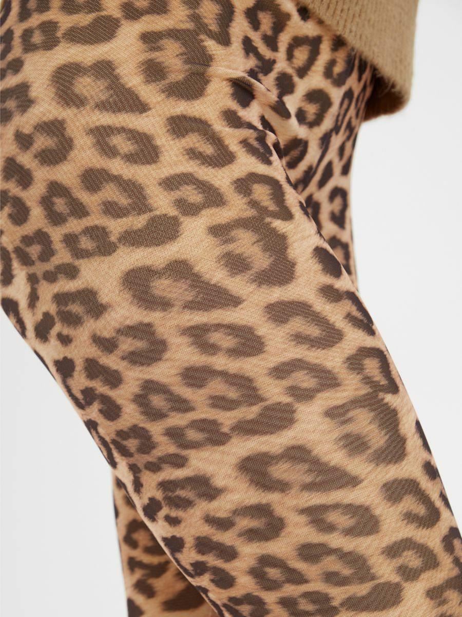 Pieces Mika - Mesh leopard leggings - HUSET Men & Women