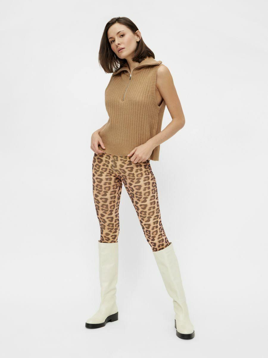 Pieces Mika - Mesh leopard leggings - HUSET Men & Women