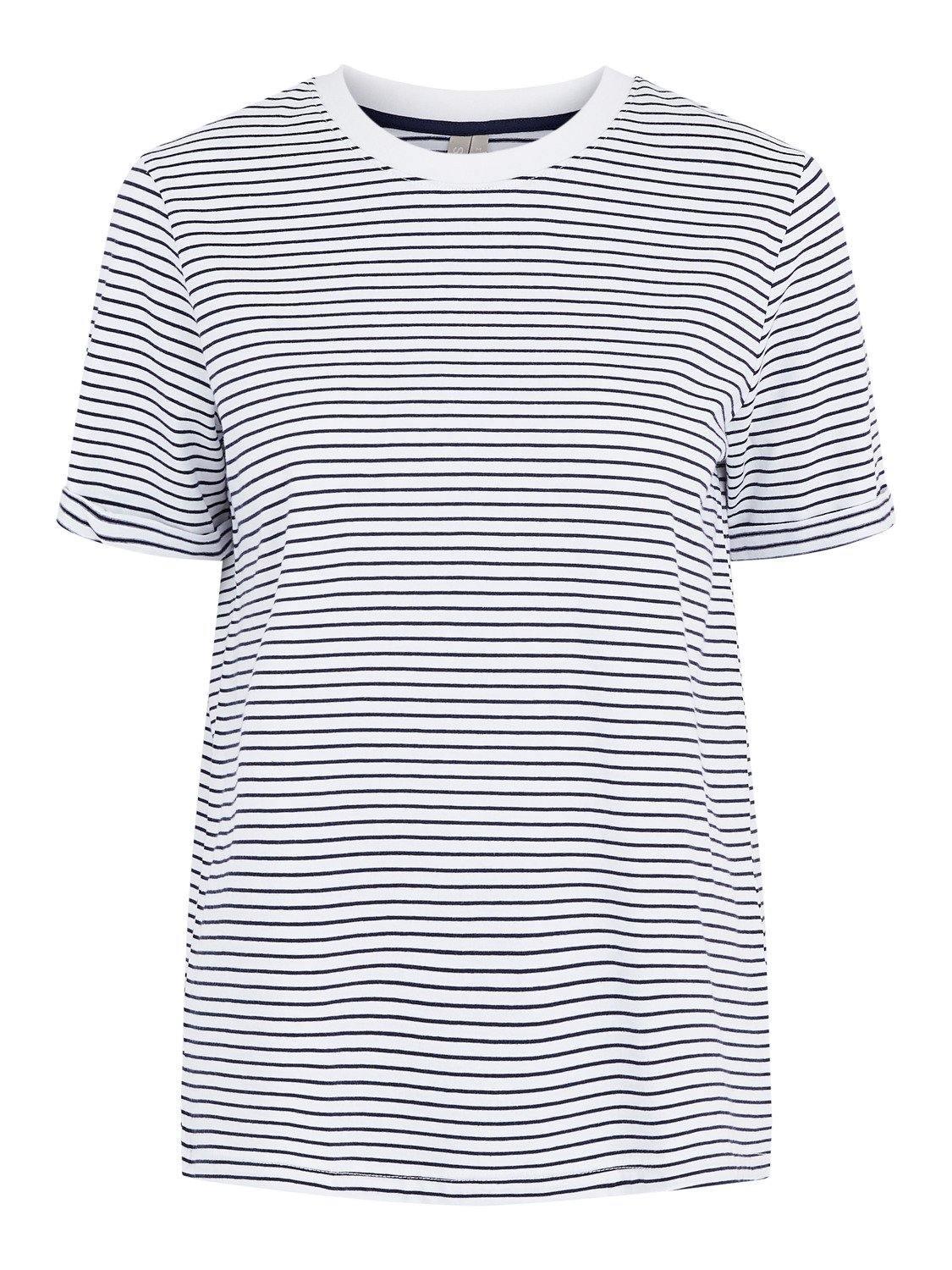 Pieces Ria - Stribet basis t-shirts i økologisk bomuld - HUSET Men & Women