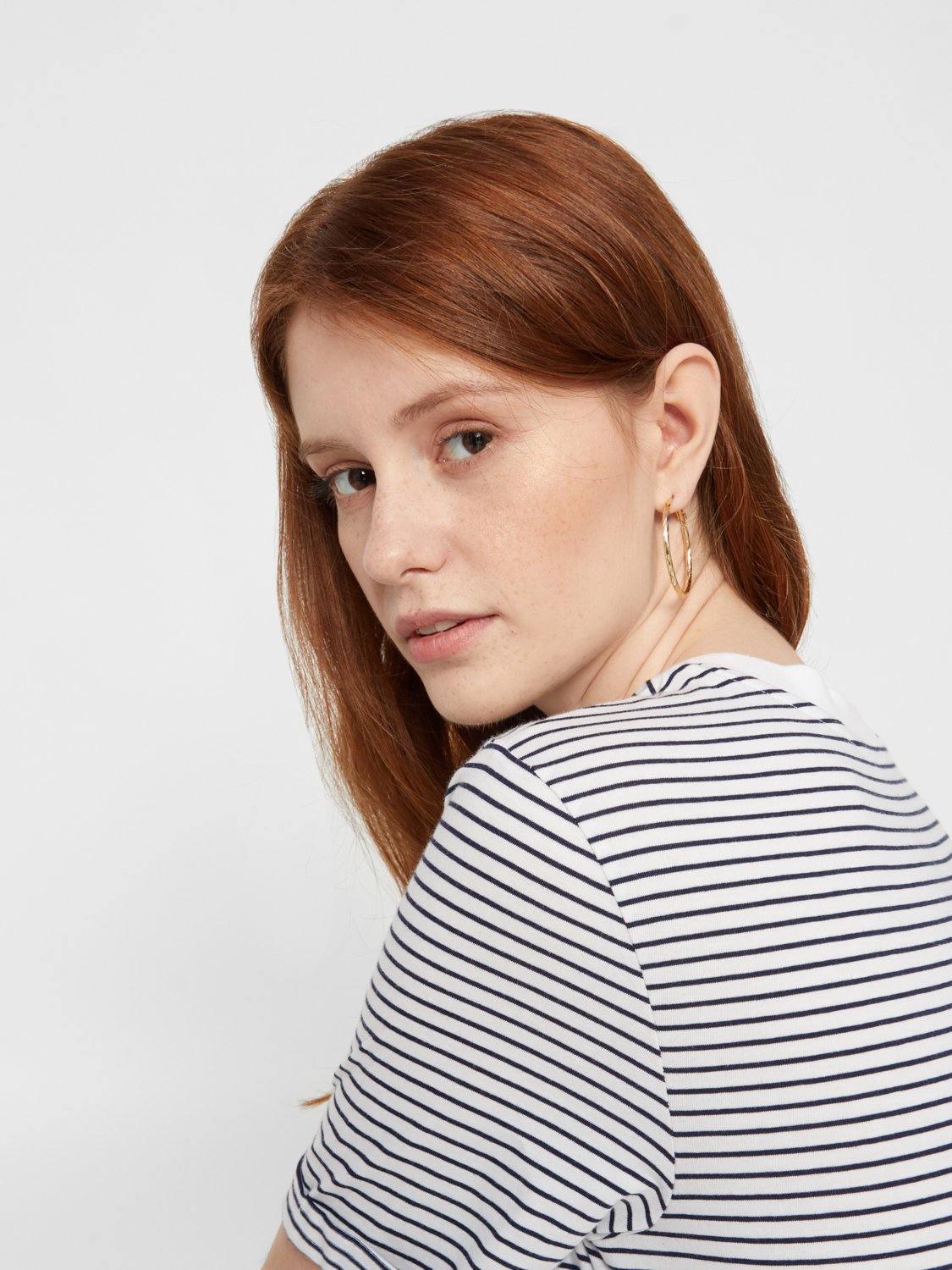 Pieces Ria - Stribet basis t-shirts i økologisk bomuld - HUSET Men & Women