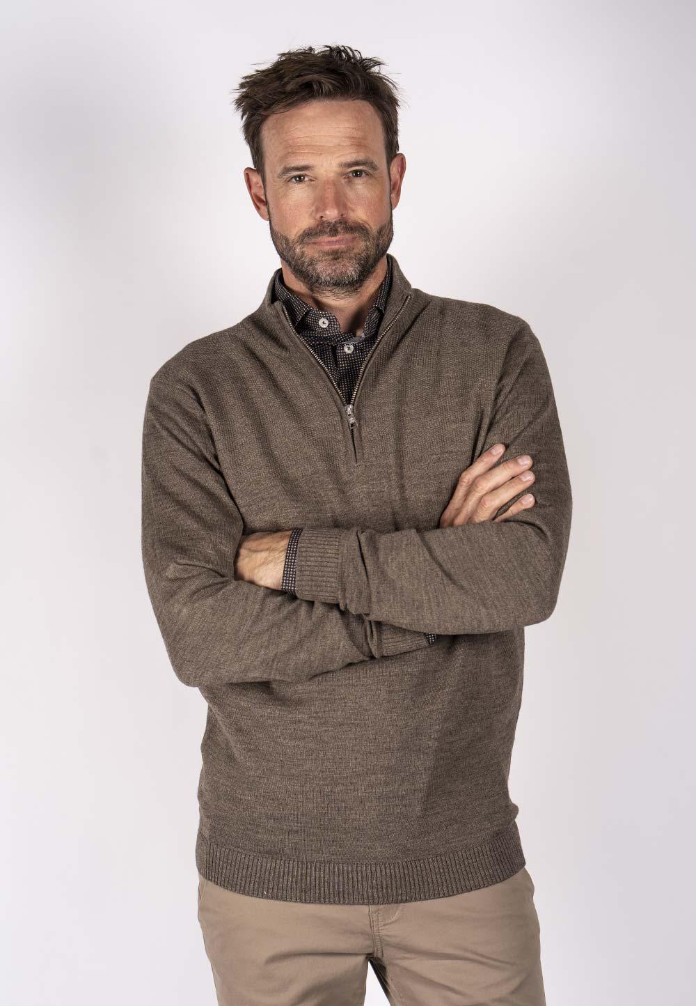 Pre End Joseph - halfzip merino strik - HUSET Men & Women