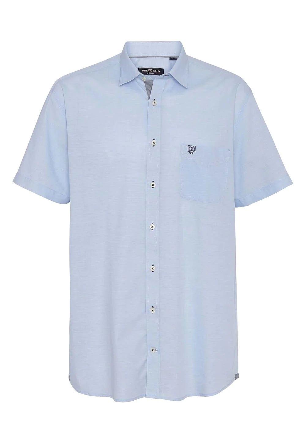 Pre End Michigan - ensfarvet kortærmet skjorte - HUSET Men & Women