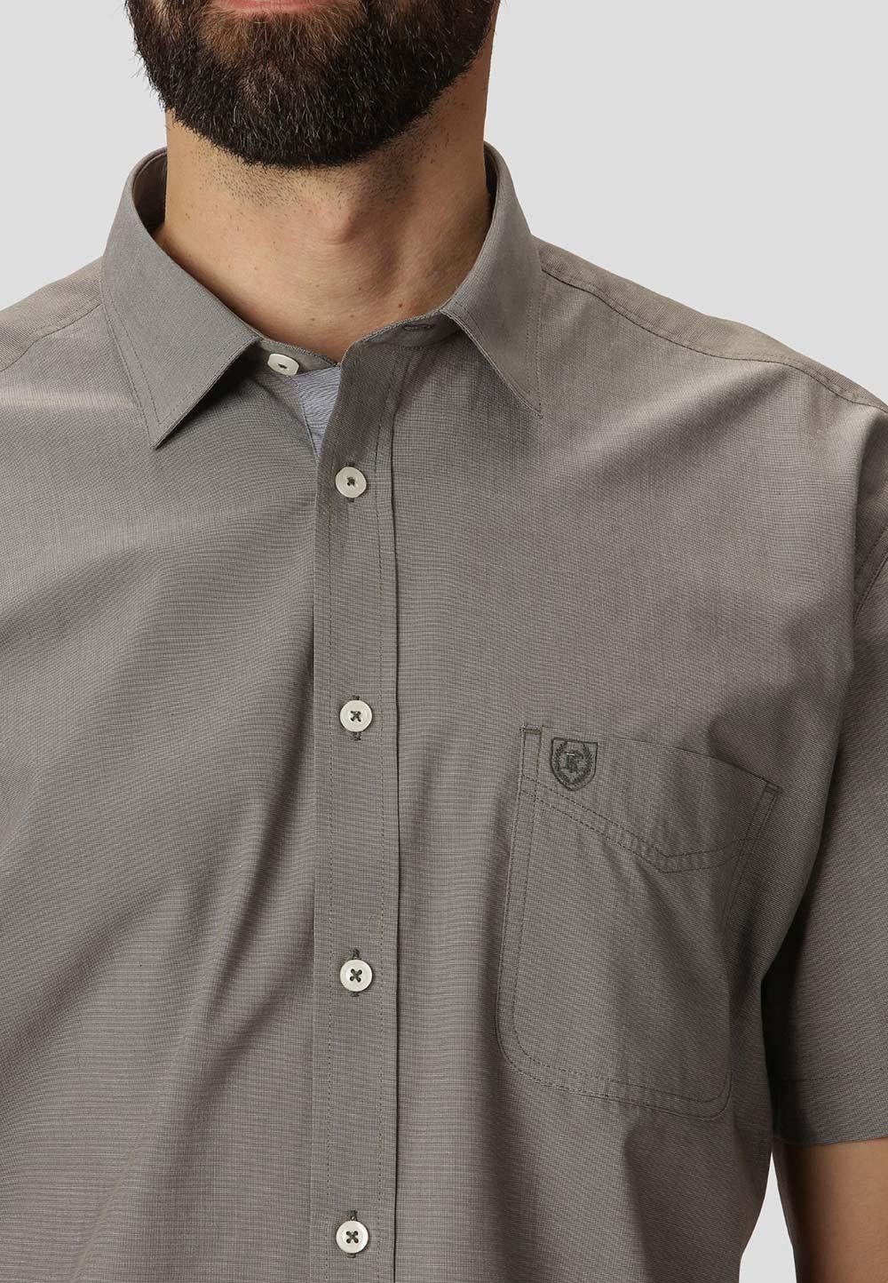 Pre End Michigan - ensfarvet kortærmet skjorte - HUSET Men & Women