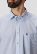 Pre End Michigan - ensfarvet kortærmet skjorte - HUSET Men & Women