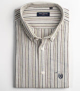 Pre End Willfred - Stribet kortærmet skjorte i regular fit - HUSET Men & Women