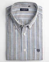 Pre End Willfred - Stribet kortærmet skjorte i regular fit - HUSET Men & Women