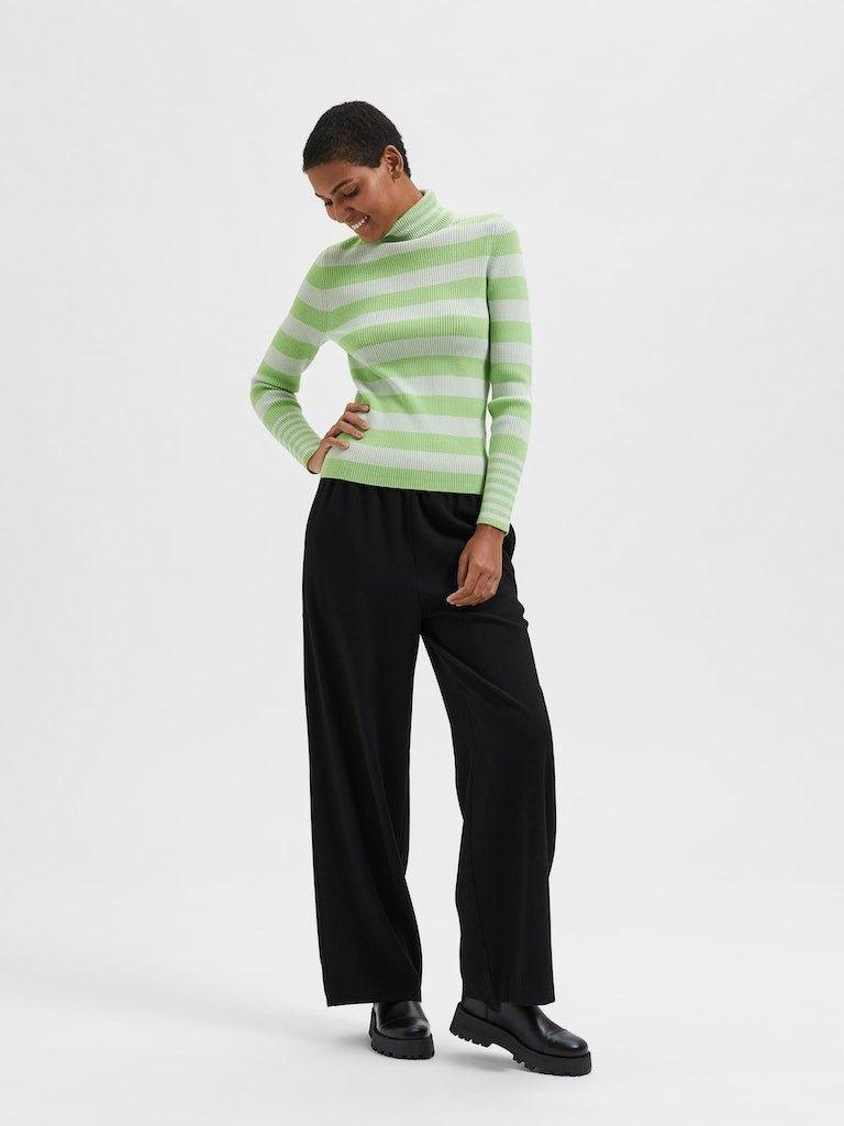 Selected Femme Amina - Rullekrave strikbluse - HUSET Men & Women