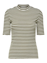 Selected Femme Anna - Stribet 2/4-ærmet t-shirt - HUSET Men & Women