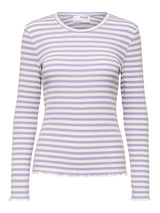 Selected Femme Anna - Stribet langærmet t-shirt - HUSET Men & Women