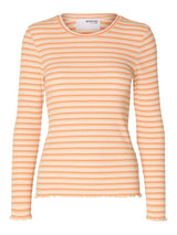 Selected Femme Anna - Stribet langærmet t-shirt - HUSET Men & Women