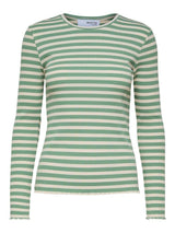 Selected Femme Anna - Stribet langærmet t-shirt - HUSET Men & Women
