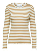 Selected Femme Anna - Stribet langærmet t-shirt - HUSET Men & Women