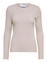 Selected Femme Anna - Stribet langærmet t-shirt - HUSET Men & Women