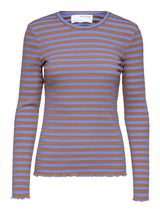 Selected Femme Anna - Stribet langærmet t-shirt - HUSET Men & Women