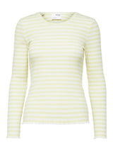 Selected Femme Anna - Stribet langærmet t-shirt - HUSET Men & Women
