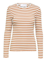 Selected Femme Anna - Stribet langærmet t-shirt - HUSET Men & Women