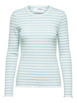 Selected Femme Anna - Stribet langærmet t-shirt - HUSET Men & Women