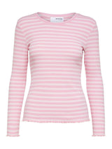 Selected Femme Anna - Stribet langærmet t-shirt - HUSET Men & Women