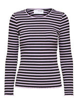 Selected Femme Anna - Stribet langærmet t-shirt - HUSET Men & Women