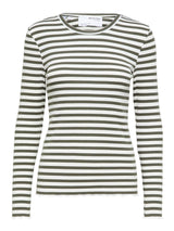 Selected Femme Anna - Stribet langærmet t-shirt - HUSET Men & Women