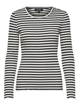 Selected Femme Anna - Stribet langærmet t-shirt - HUSET Men & Women